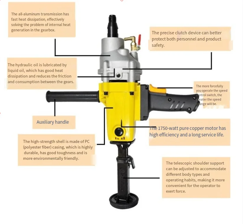 

Буровая установка 160Q для бурения отверстий под кондиционеры и водопроводные системы
