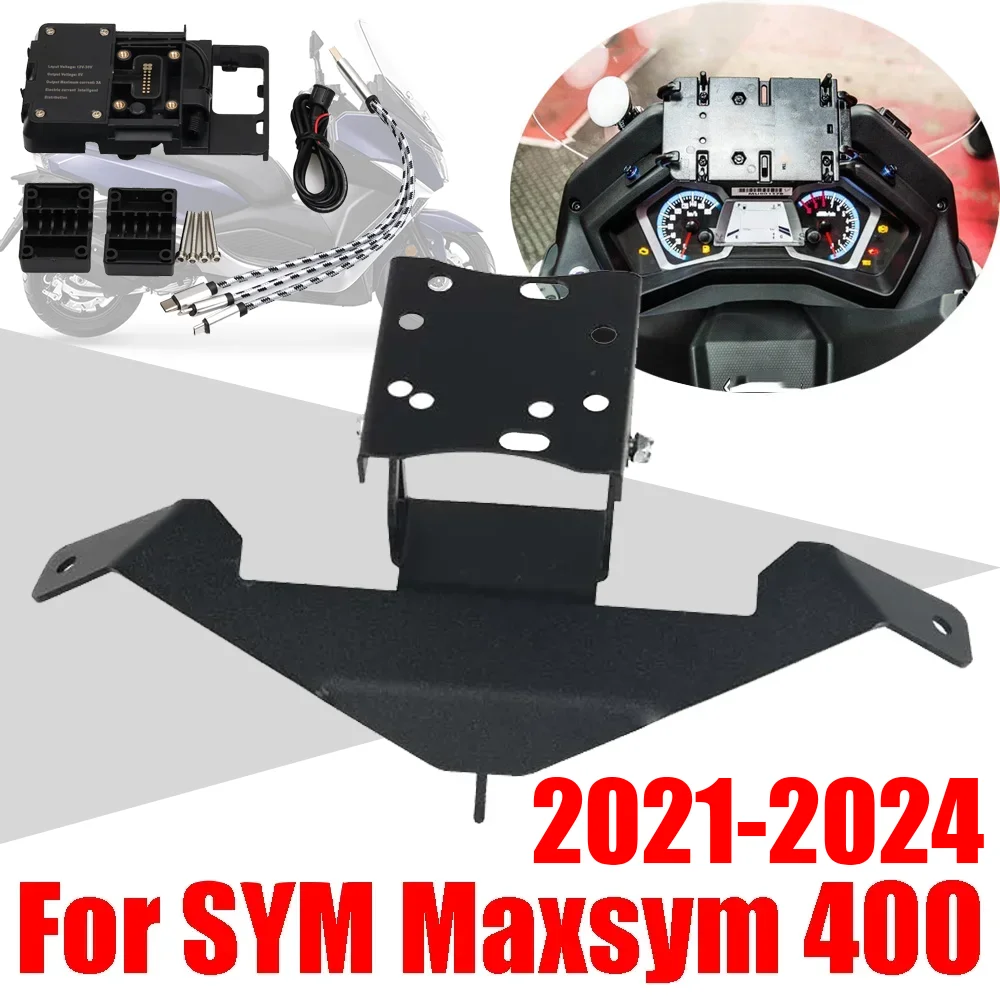 

For SYM MAXSYM 400 400i MAXSYM400 2021 - 2024 Motorbike Accessories Mobile Phone Stand Holder Support GPS Navigation Bracket