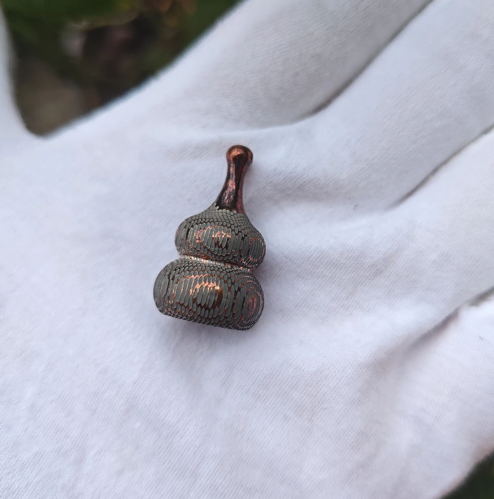 1 Piece Titanium Damascus , Brass damascus , Superconductor Gourd Creative EDC Necklace Pendant