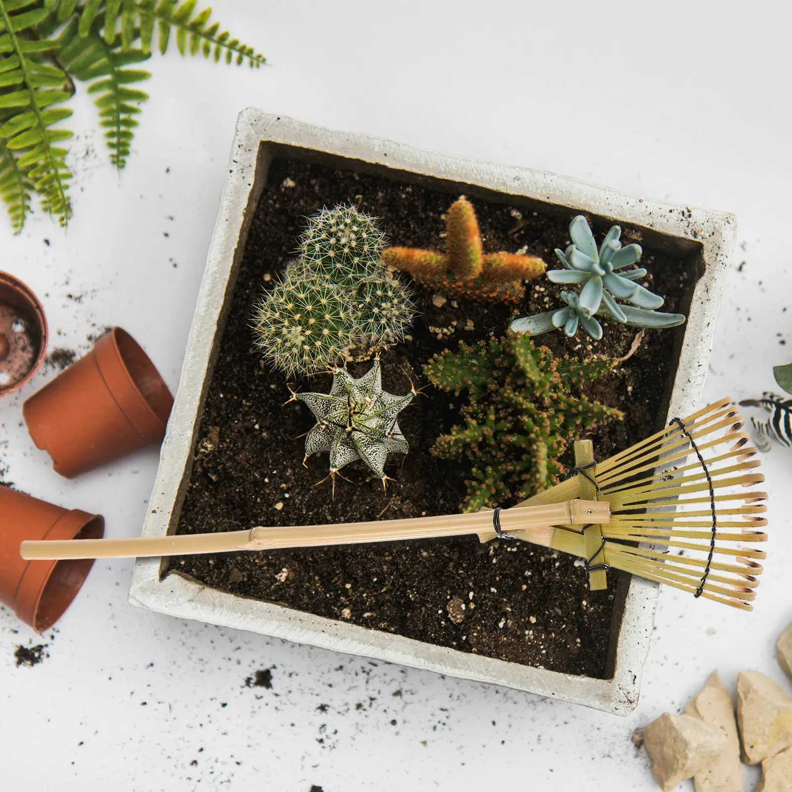 Gardening Hand Tools Japanese - คราดไม้ไผ่สไตล์ญี่ปุ่นสำหรับปรับระดับทราย ปรับพื้นที่สวนให้เรียบ ใช้ในสวนเซน ถาดทรายหิน บอนไซ และงานจัดสวน