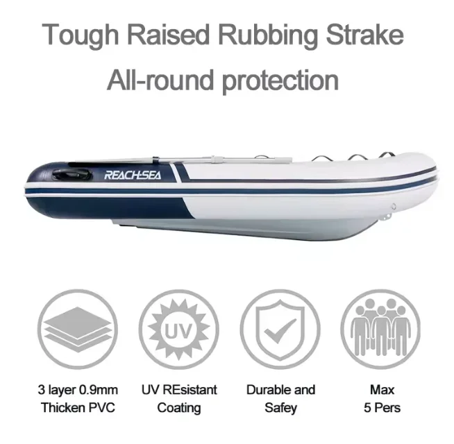 Reachsea New Arrival  Best selling CE RIB speed boat luxury diving inflatable rib boat for sale