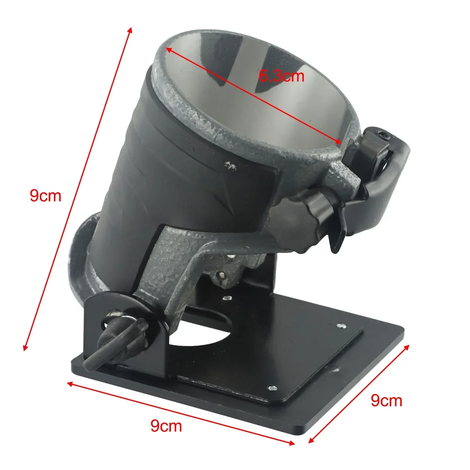 Base d'inclinaison de toupie pour couper le caoutchouc stratifié non ald, angle réglable pour le travail de calcul, outil électrique de coupe-bordure, 65mm