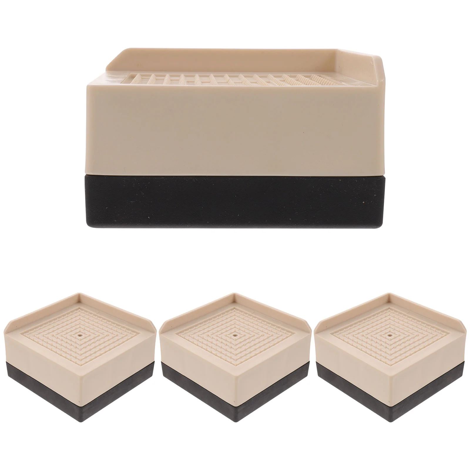 4 Pcs Bed Mat Furniture Lifter Blocks Heavy Duty Couch Risers Height for Chair Base Plastic Desk