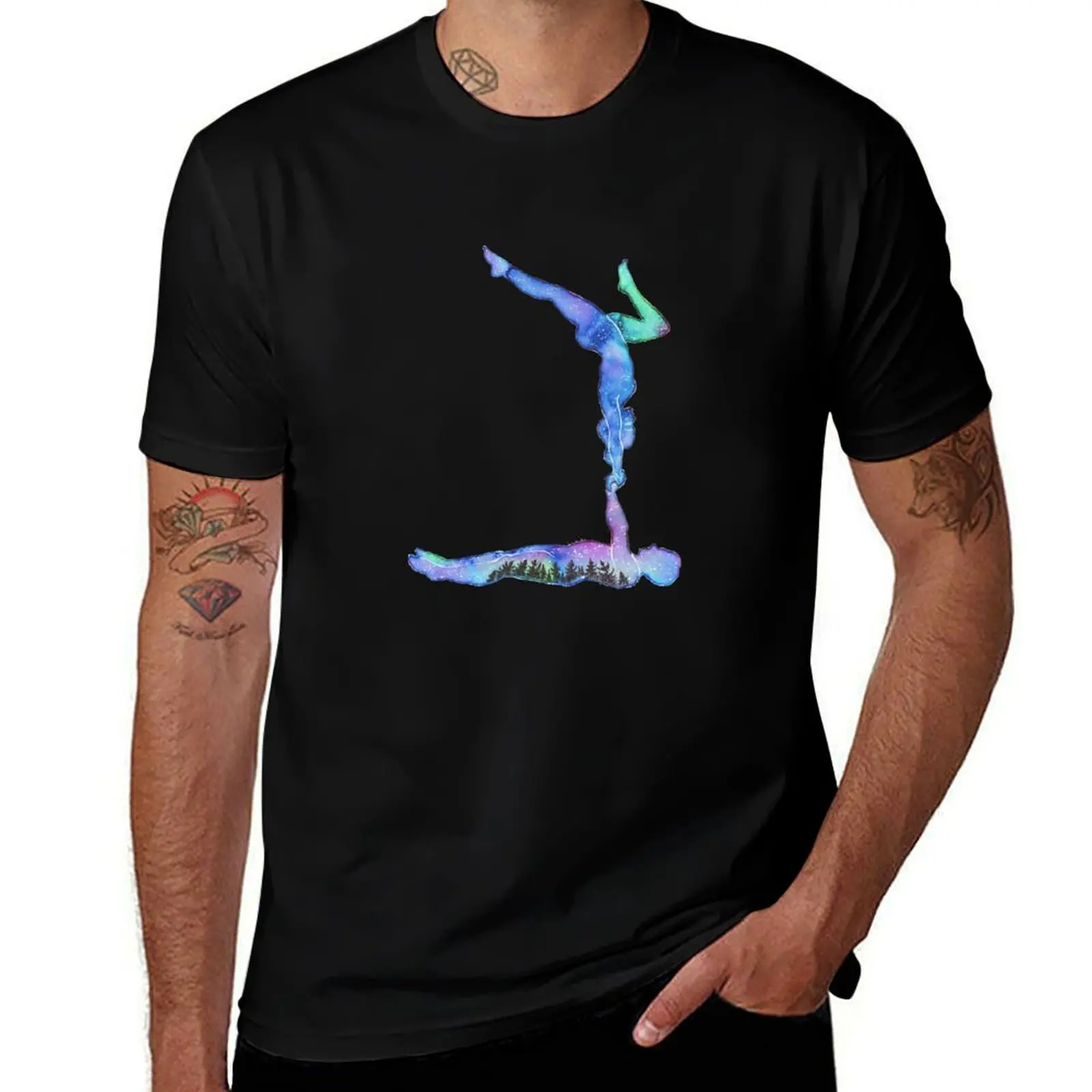 

Acro Borealis T-Shirt cotton man t-shirts gifts for boyfriend graphic t shirt vintage tops black t shirts for men