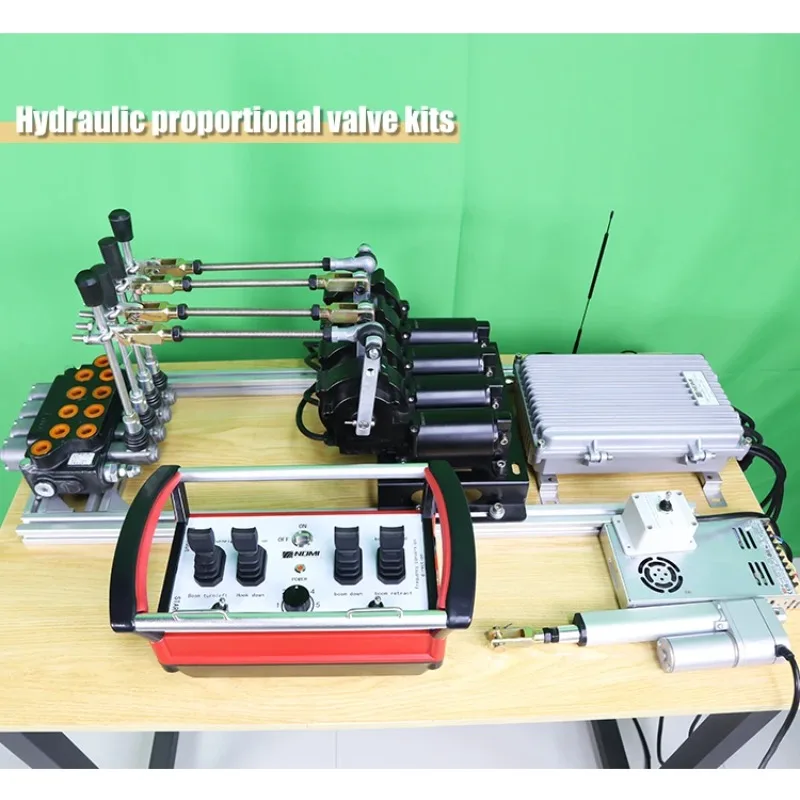 قوي ودائم 12 فولت 24 فولت عصا التحكم الهيدروليكية صمامات متناسبة رافعة انزلاق التوجيه الصناعية الذكية التحكم عن بعد أطقم