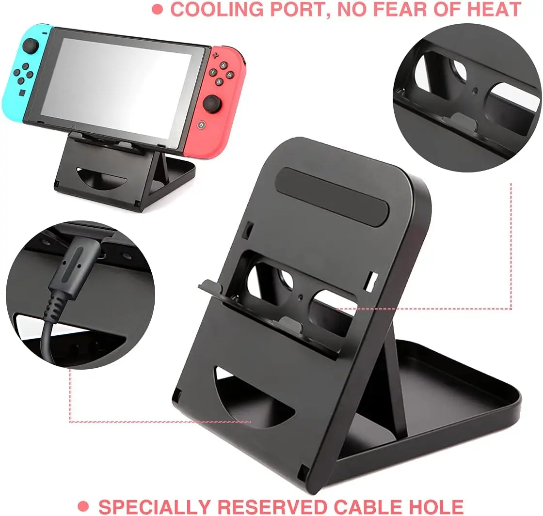 Switch 2 Stand,Foldable,Adjustable and Portable table play stand for N-switch console playing and charging  controller