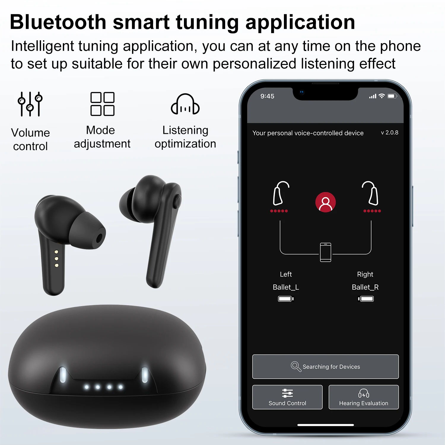 

Bluetooth hearing aid audio amplifier high-end chip noise reduction hearing aid hearing loss APP control deafness hearing aid