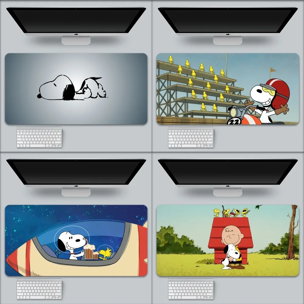 Snoopy Cartoon Cute MINISO Mouse Pad Large Gaming Compute Gamer PC Keyboard Mouses Mat