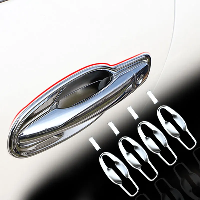 8pcs/Set Exterior Outer Door Handle Bowl Cover Trim for Renault Koleos Samsung QM6 2016 - 2024 ABS Chrome Protective Sticker view 5