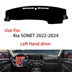 TAIJS Factory Casual Simple Dust resistant Polyester Car Dashboard mat For Kia Sonet 2022-2024 Left Hand drive