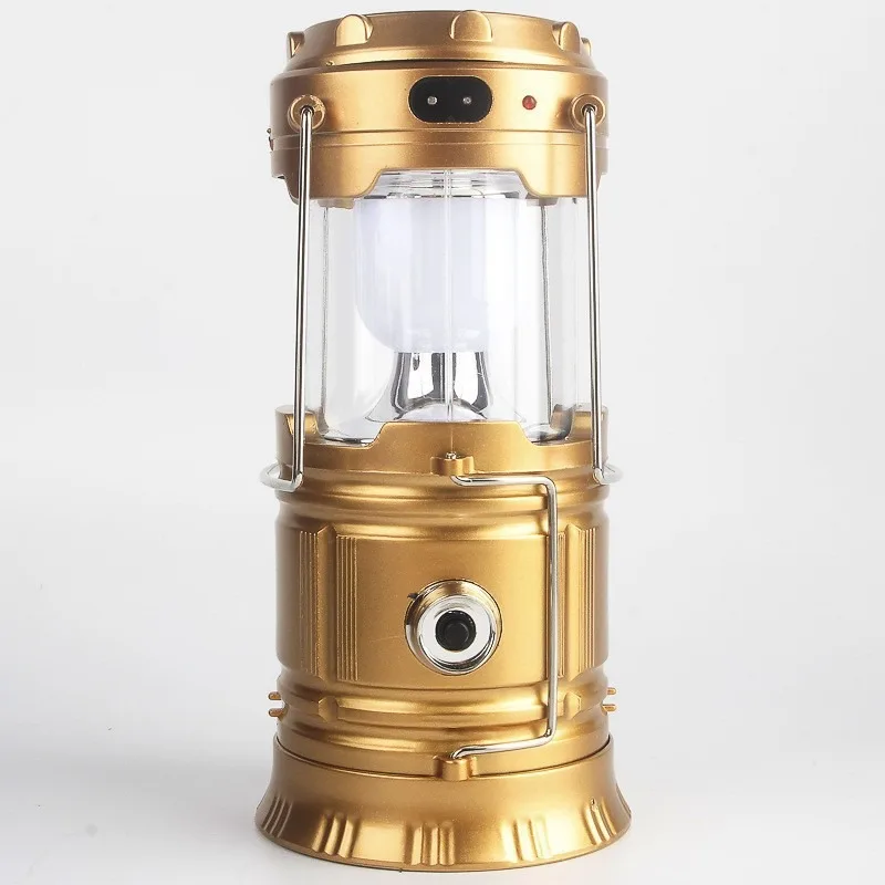 Lumière portative super lumineuse multifonctionnelle extérieure: lanterne rechargeable LED à énergie solaire, éclairage de secours télescopique