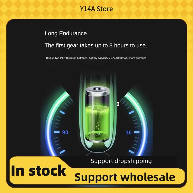 

Y14A 3X Violent Turbo Fan 130000 RPM Handheld Brushless Motor Three-Speed Adjustment Industrial Duct Fan Violent Blower Black