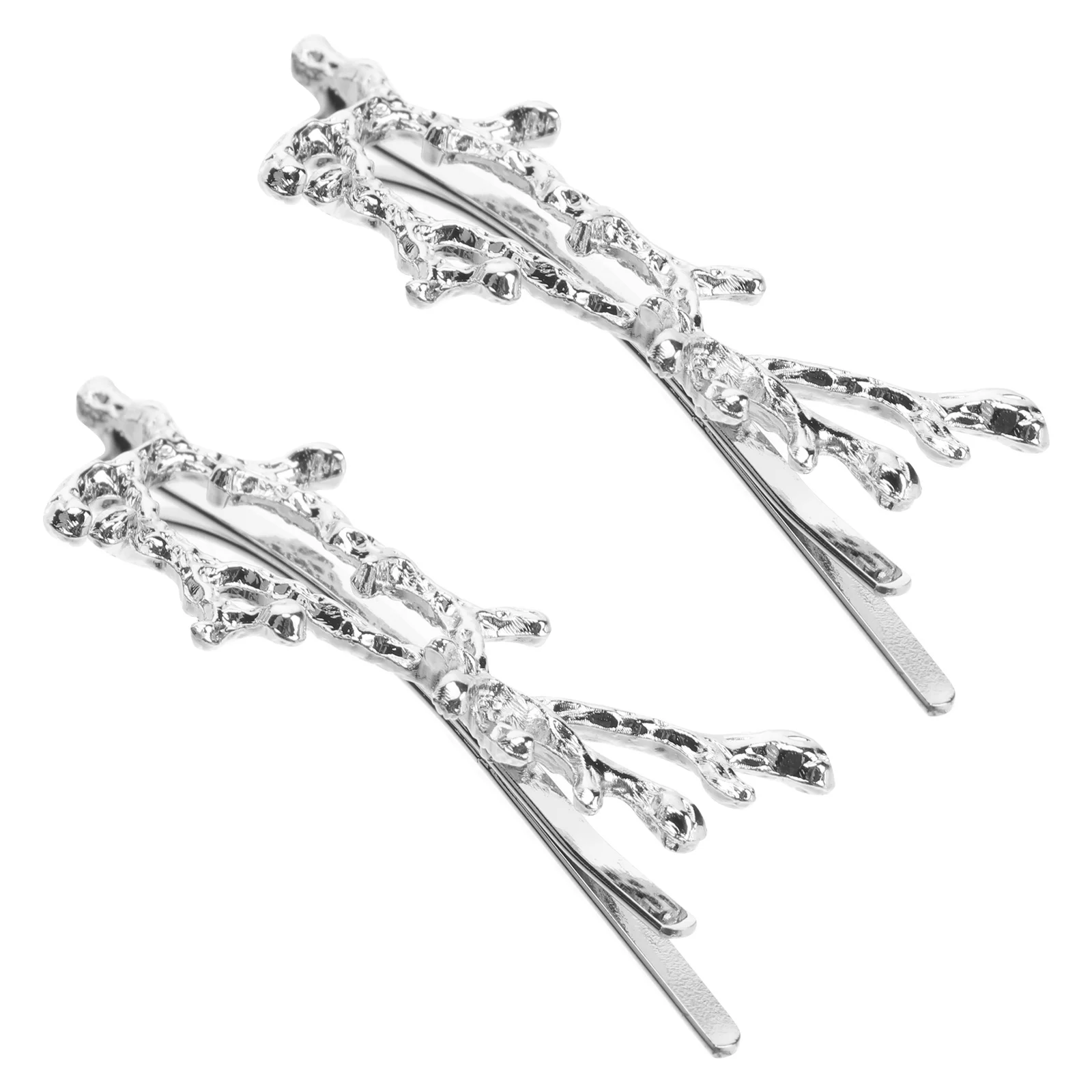 

2 шт., ветка, заколка для волос, заколка с рогами, серебряные винтажные аксессуары для волос, элегантное украшение для женщин, заколка с рогами