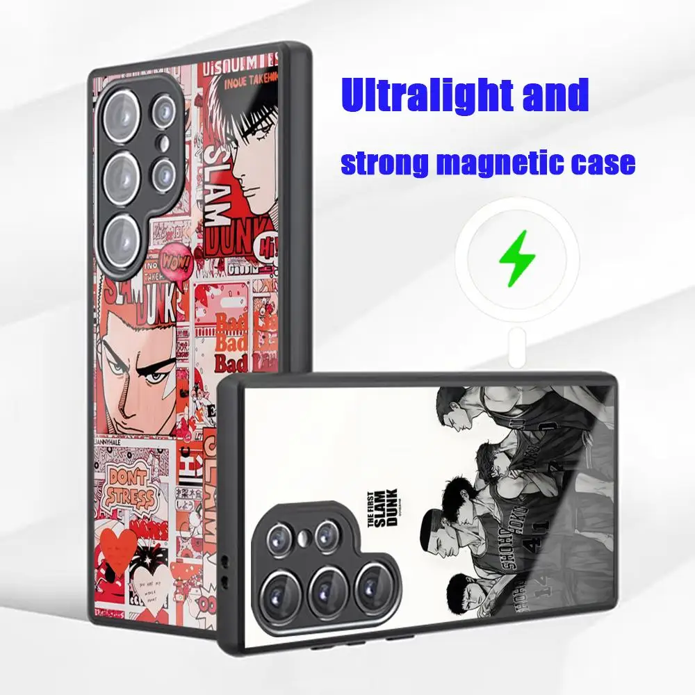 Anime hot Phone Case For Samsung S26 S25 S24 S23 S22 S21 S20 Plus Ultra Fold A Glass Magnetic Case Cool S-Slam-DuNkES Fashion