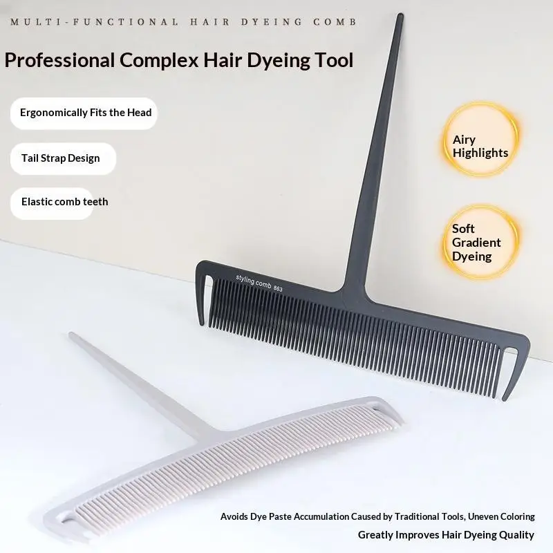 Hair Comb For Highlights Weaving Sectioning Tool For Foiling, Salon Hair Coloring Barber Stylist Teasing Accessories