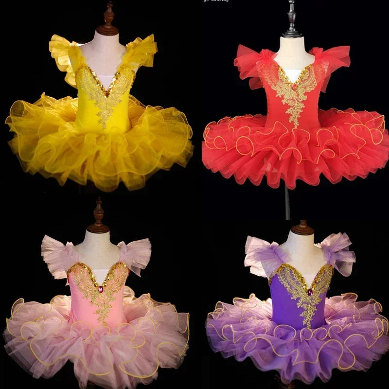 Trajes de Ballet para niñas, disfraces de Cosplay para niños, vestido de baile tutú de bailarina para niños, ropa de actuación de baile del lago de