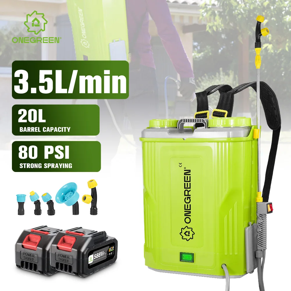 ONEGREEN 20L Elektrische Sprayer Elektrische Garten Sprayer Cordless Garten Bewässerung Sprayer Werkzeuge Für Makita 18V Batterie Pin