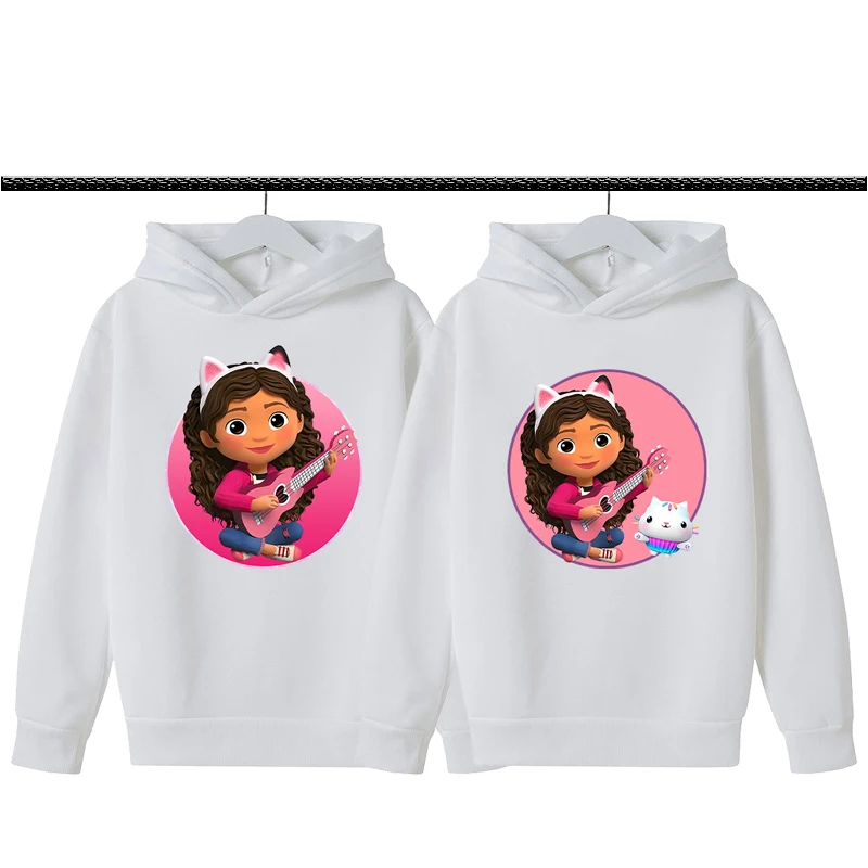 

Gabby Dollhouse Kids Hooded Sweatshirt Girls Cute Kawaii Printed Pullover Winter Casual Warm Tops Cartoon Children Clothes Gifts