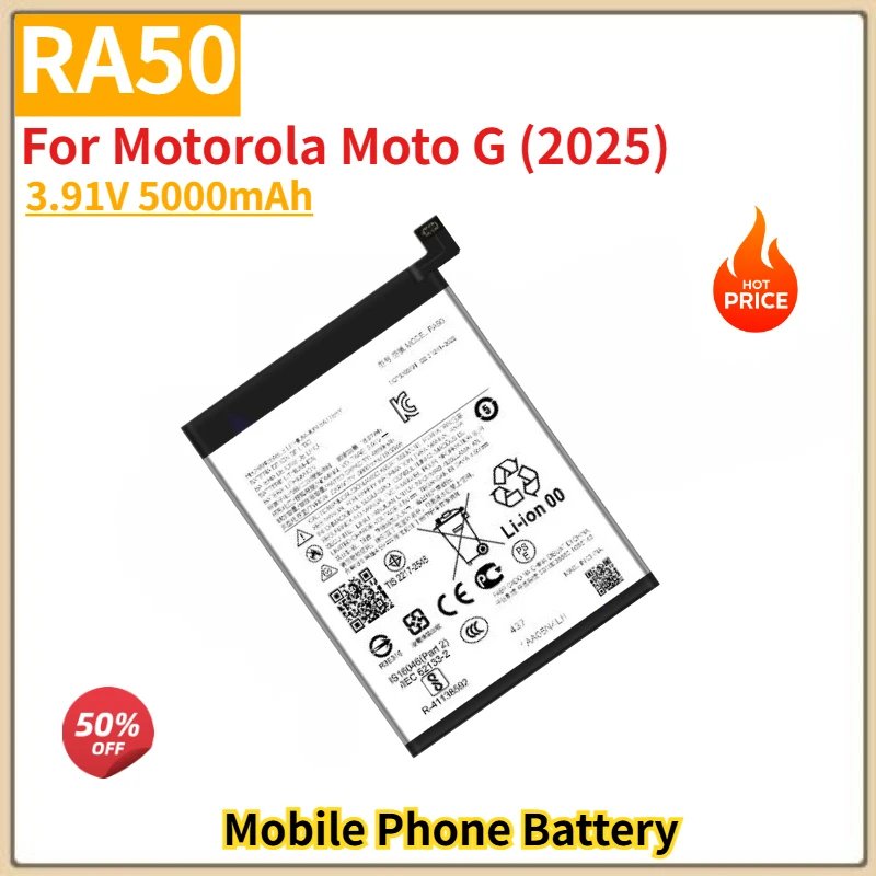 

RA50 High Quality Phone Battery 3.91V 5000mAh For Motorola Moto G (2025) Brand New Replacement Battery