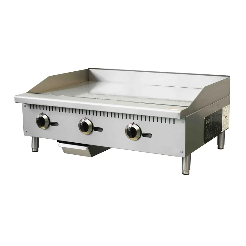 36 Inch 3 Burners Commercial Griddle, Professional Kitchen Flat Top Grill, Wholesale Heavy-Duty Cooking Equipment