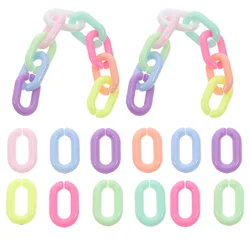 200 Pcs Plastic Chain Chains Acrylic Links for Phone Opening Linking Rings The Crafts Making Accessory Quick Connectors DIY