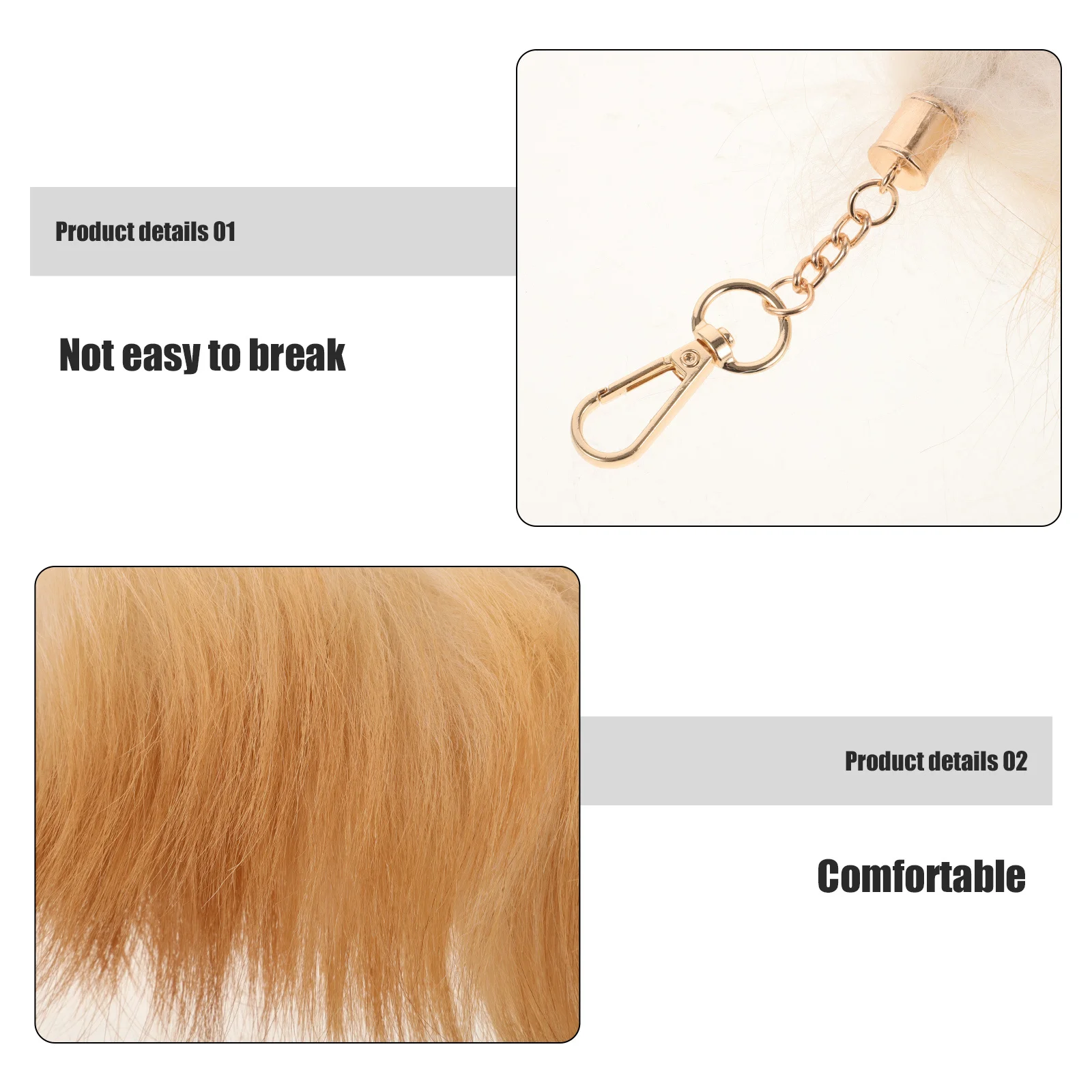 Breloczek z ogonem lisa, zawieszka z ogonem zwierzęcia, dekoracja do torby, ozdoba do zawieszenia na plecak, klucze od samochodu, telefon, miękki, lekki, uroczy zapięcie.