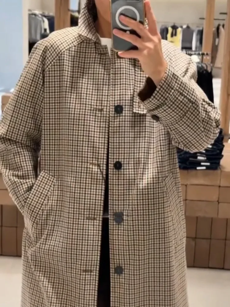 

HH Women Fashion Versatile Single Breasted Pocket Decoration Waterproof Trench Coat Female High Street Casual Long Sleeve Jacket