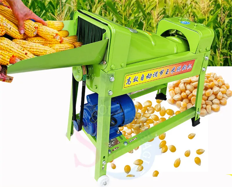 New Design Small Corn Thresher Automatic Household Corn Beater Machine Small Electric 220v Corn Threshing Equipment