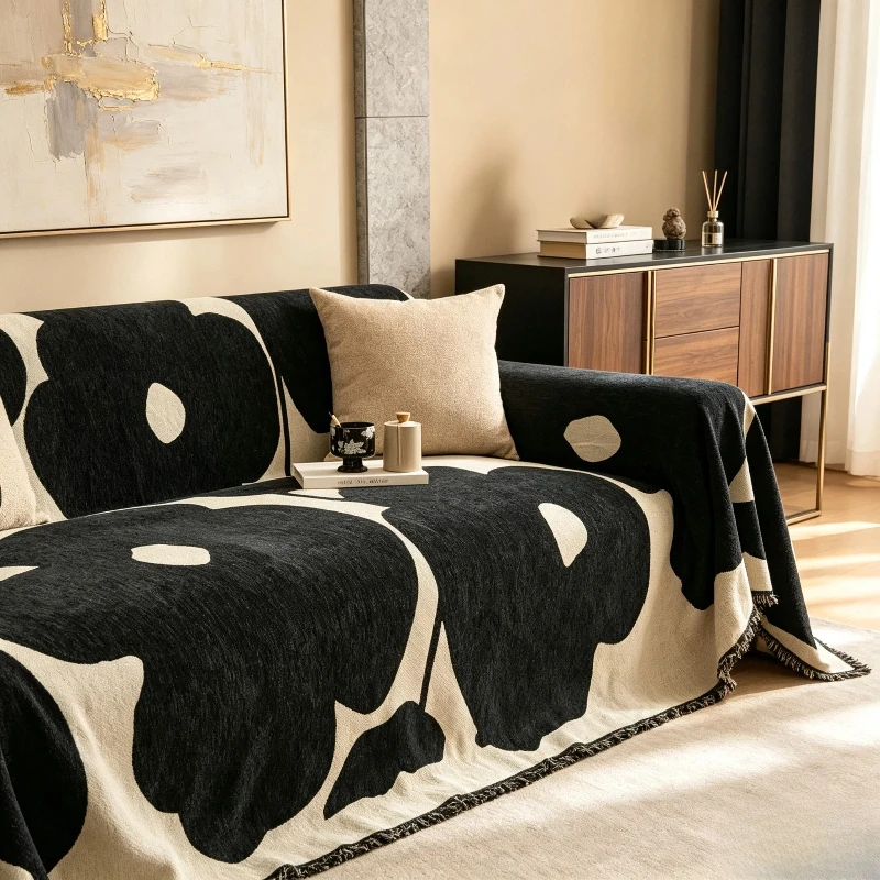 Soft Sofa Blanket Universal Anti‑Slip Sofa Towel Washable Couch Cover Furniture Protector For 1‑4 Seater Living Room Sofa