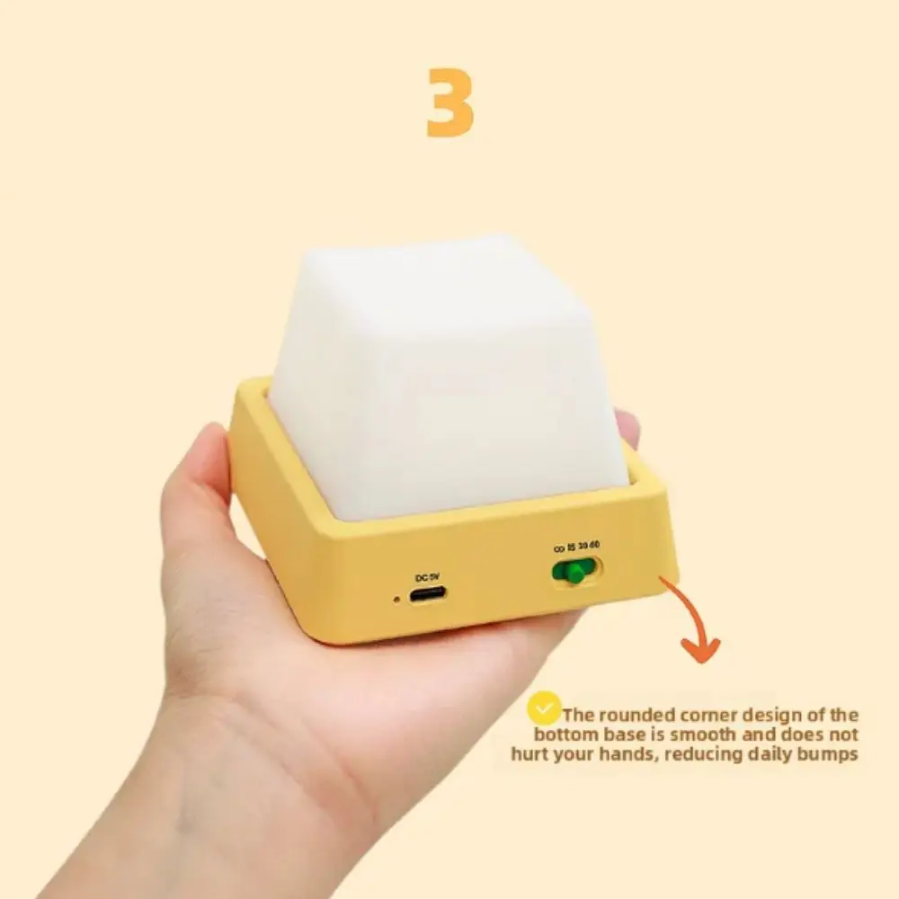 Simple Design LED Night Lights Timing Function High Quality Bedside Table Lamp Keyboard Shape Press Switch Led Lamp Decor