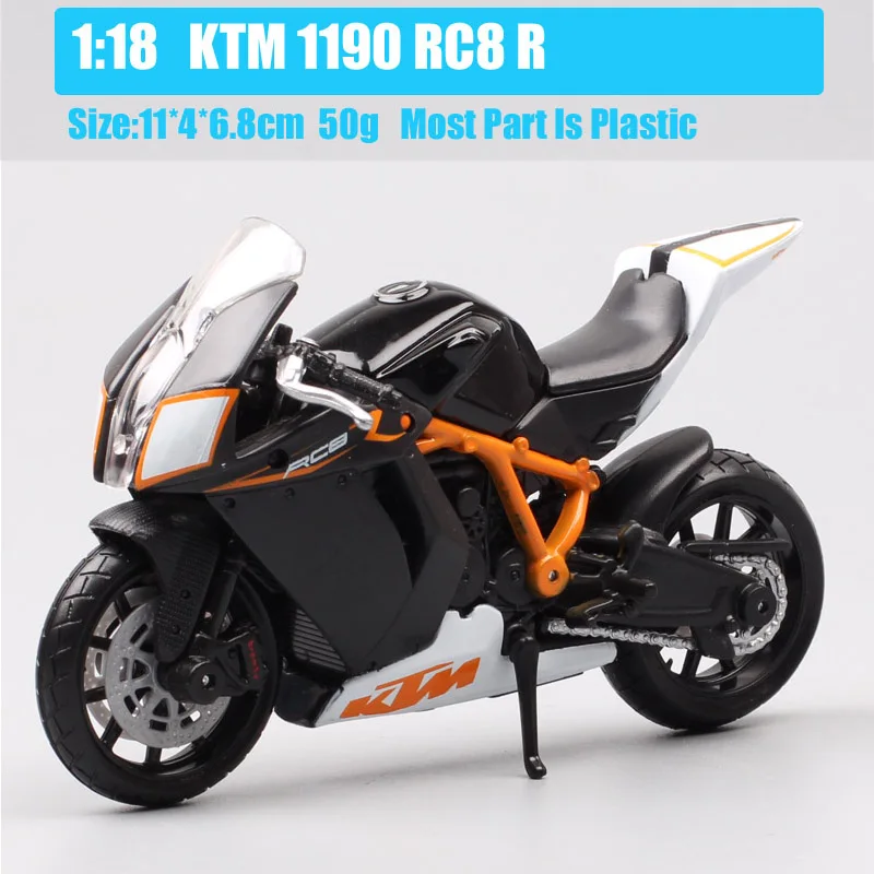 Bburago 1:18 Schaal Kleine Ktm 250 Hertog 790 Straatfiets 990 Supermoto 1190 Rc8 Motorfiets Diecasts & Speelgoedvoertuigen Miniaturen Moto