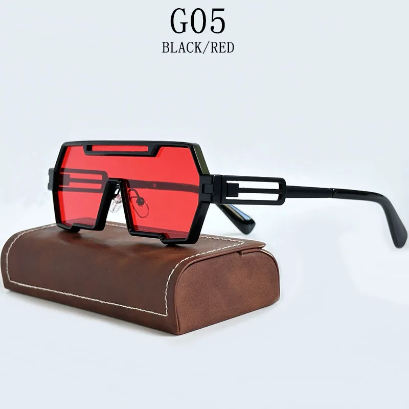 Heavy Metal Steampunk Sonnenbrille Für Männer Platz Vintage Punk Mode Gläser Retro Gafas De Sol Hombre Lunette De Soleil Homme – Detail 7