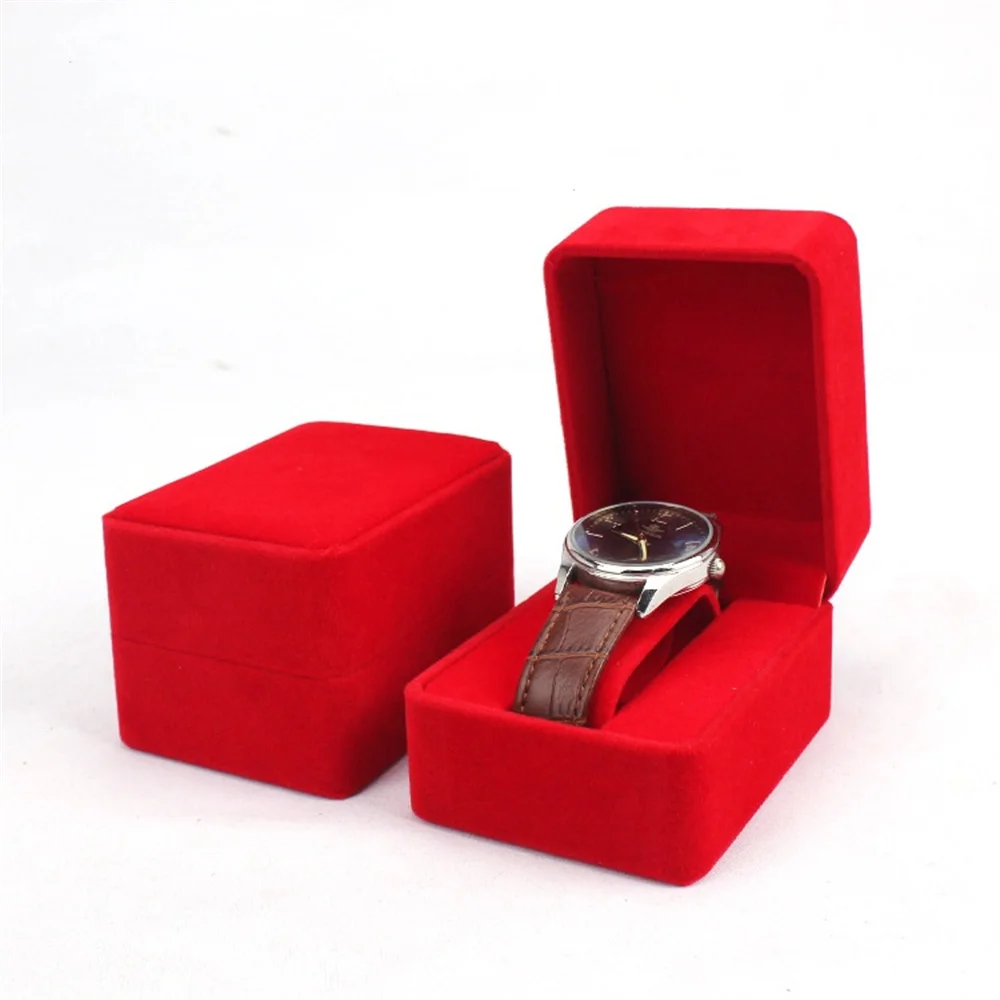 Velvet Watch Box with Rounded Corners