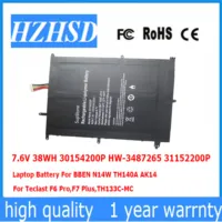 7.6V 38WH 30154200P HW-3487265 31152200P Laptop Battery For BBEN N14W TH140A AK14 For Teclast F6 Pro,F7 Plus,TH133C-MC