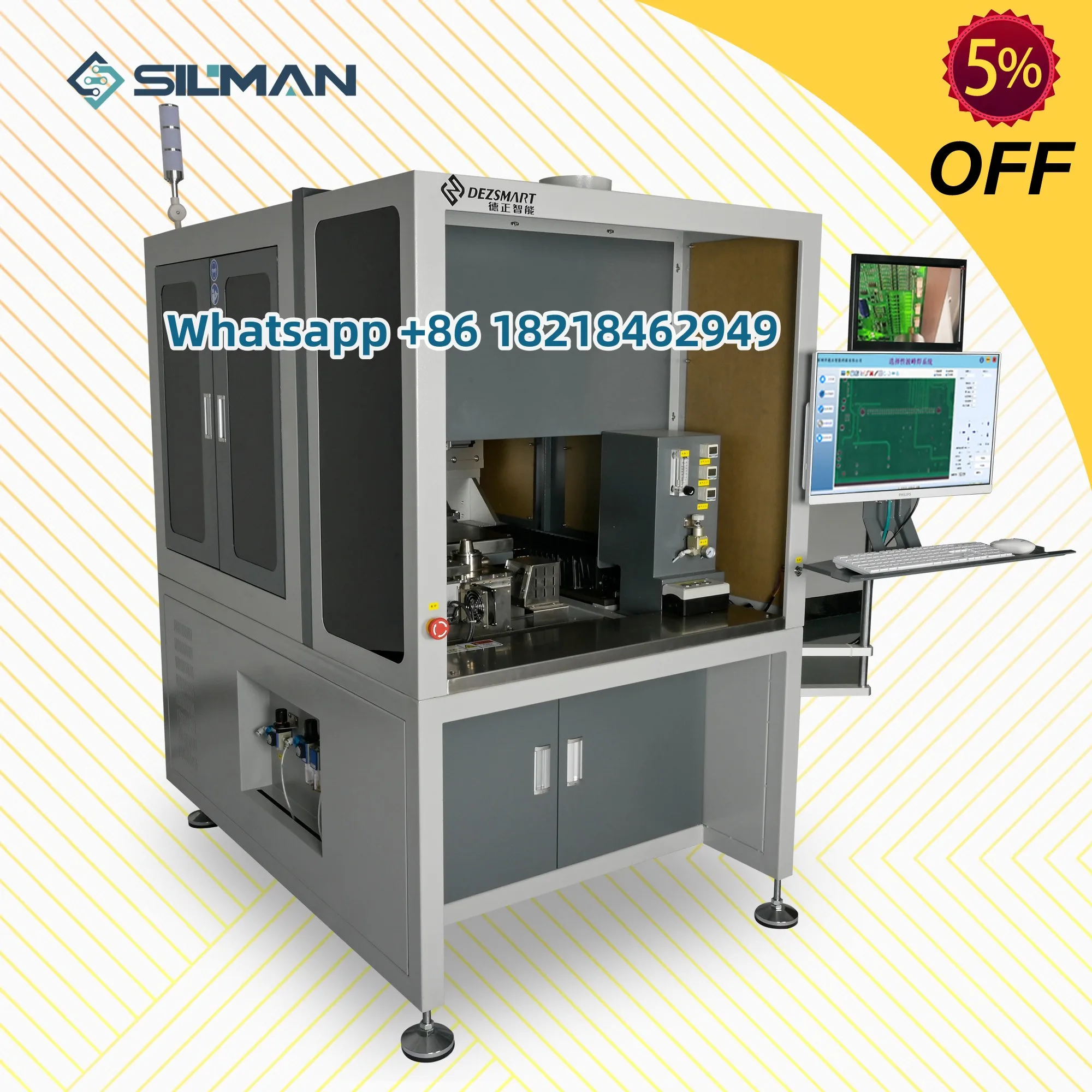 Factory Price Silman DEZ-H3600A Tin Welding Device Automatic PLC Selactive Wave Soldering Machine For SMT PCB Assembling Line