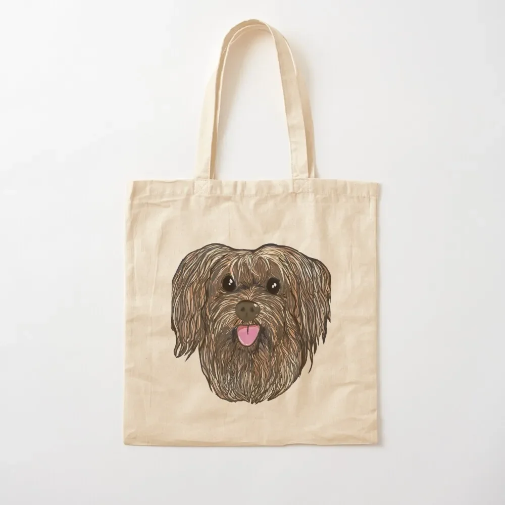 

Brown Havanese Dog Puppy Tote Bag Eco bag custom canvas bags