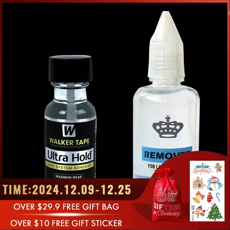 

1bottles 0.5oz Walker Ultra Hold Lace Wig Glue Adhesive Super Glue And 1bottle Hair Glue Remover 30ML