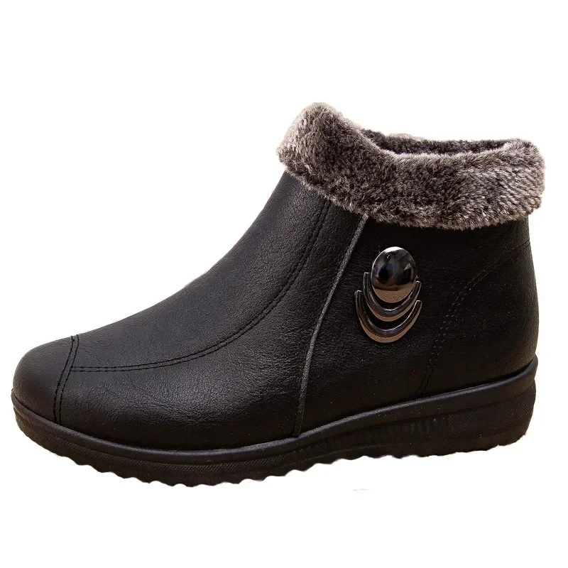 2026 New Women Winter Waterproof Boots Mule Clogs Warm Unisex Fur Boots House Room Slippers Trend Indoor Floor Shoes Women
