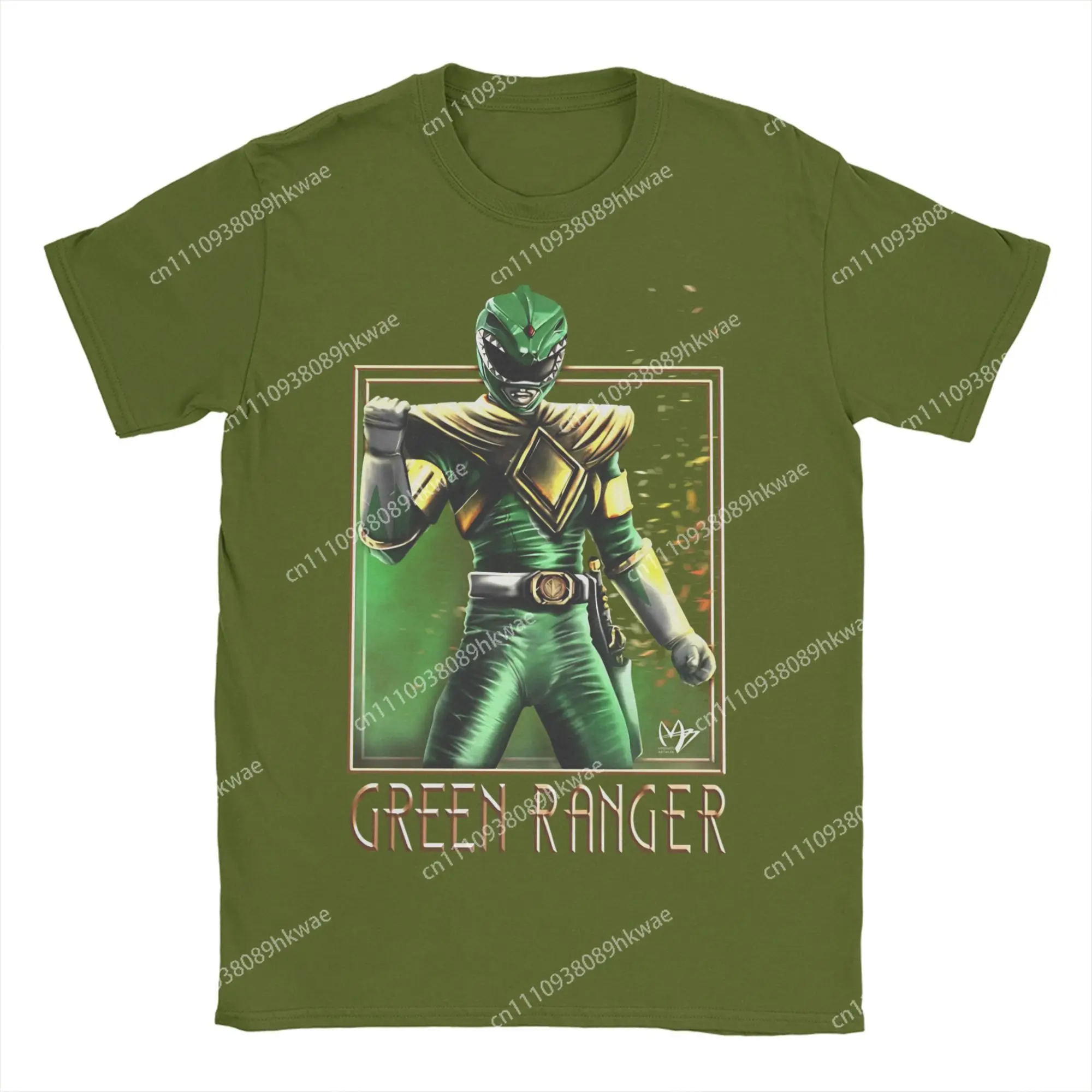T-shirt Power Rangers Mighty Morphin (Green Ranger) pour hommes et femmes, T-Shirt drôle en pur coton, vêtements grande taille