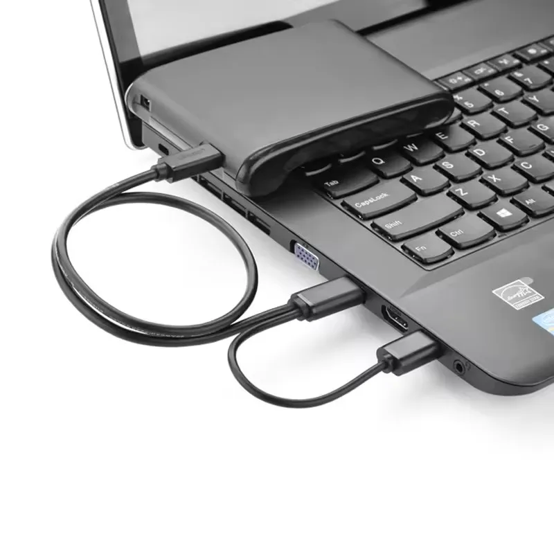 Dual USB UGREEN 2.0 to MINI USB (T Port) Charger Cable Data Transmission Cables