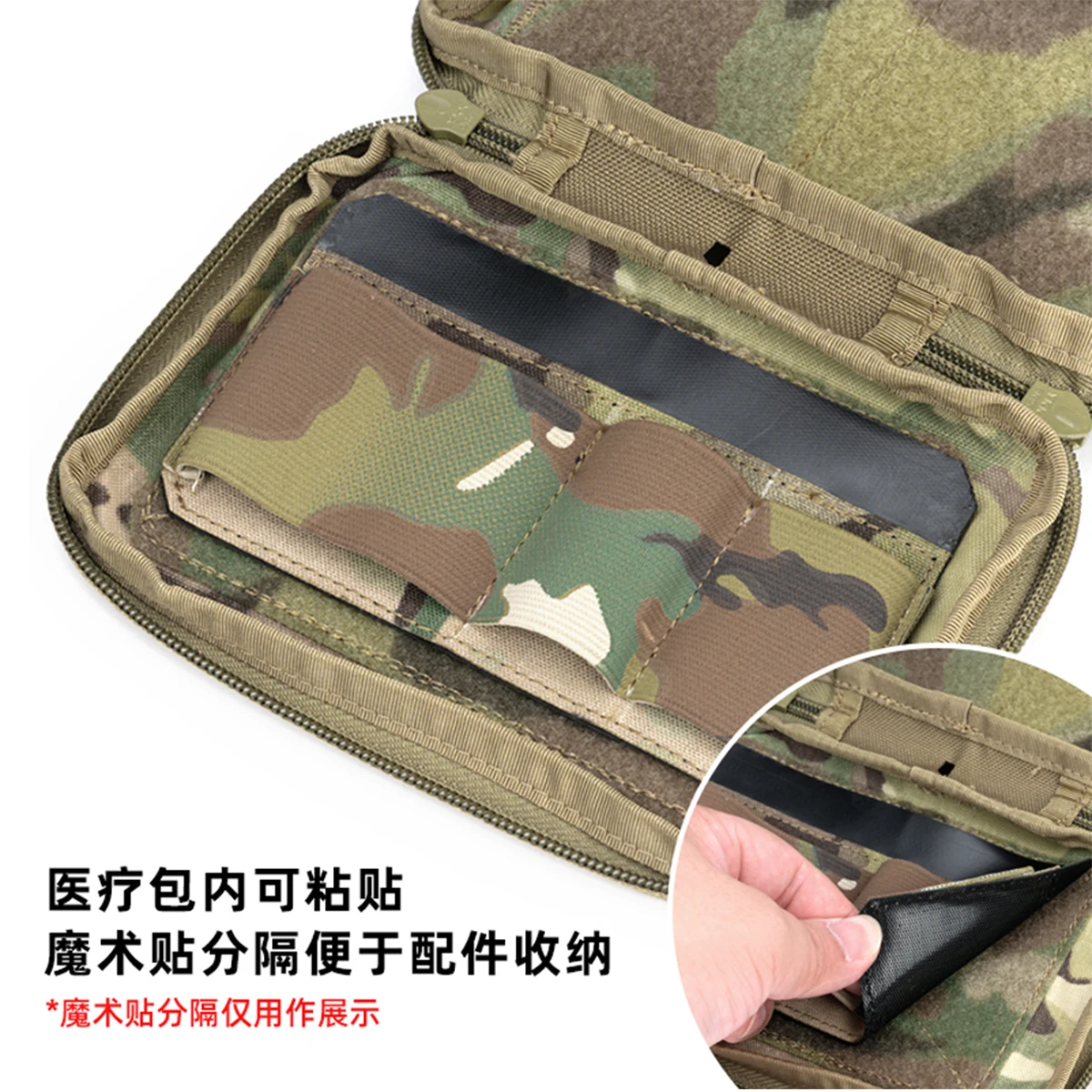 タクティカルツールバッグ、レーザーカットモール収納バッグ、複数の取り付けシステム、狩猟やキャンプ用の緊急応急処置キット