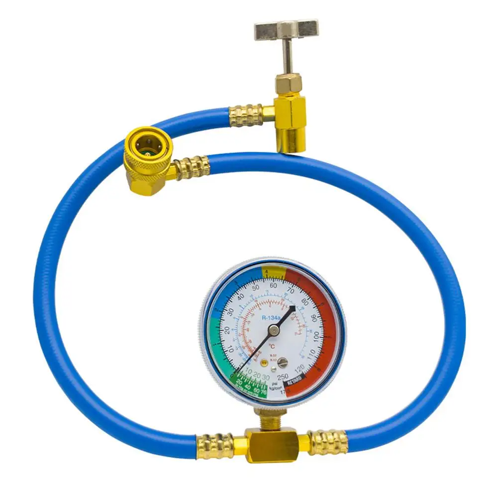 Refrigerant Recharge Ac Air Kit R134A 134A Car Conditioning Gas Line Refill 30Lb Filler R134A Recharge Hose with Gauge