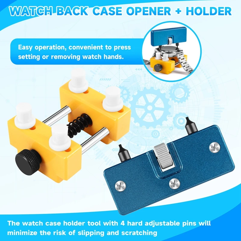 Rise-Watch Verstelbare Opener Back Case Pers Closer Remover Reparatie Horlogemaker Tool En Horloge Case Back Opener Reparatie Remover Hol