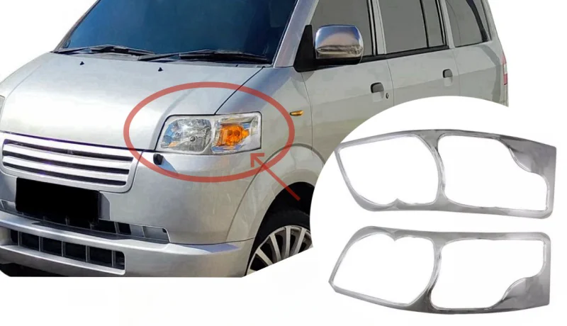 For Suzuki APV van 2004 2005 2006 2007 Head Light Lamp Cover Trim Frame Protector Sticker Car Styling Accessory 2PCS