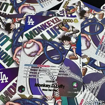 新動漫OPCG收藏卡 2025年道奇隊蒙奇·D·魯夫促銷卡 EB02-010 英文折射彩色閃光兒童禮物 6 最佳銷售 冰上曲棍球卡 - №4