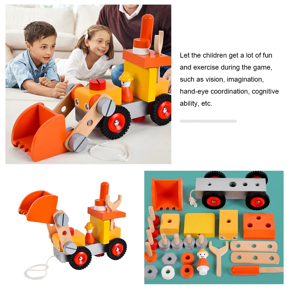

Assembling Excavator Model Toy Educational Boys Birthday Gift Construction Plaything Engineering Vehicle Children