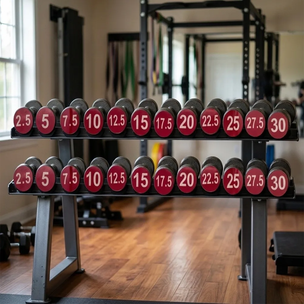 Dumbbell Rack Identification Stickers for Acrylic Weight Holders 5kg to 30kg Weight Range with Uniform 2.5kg Increments