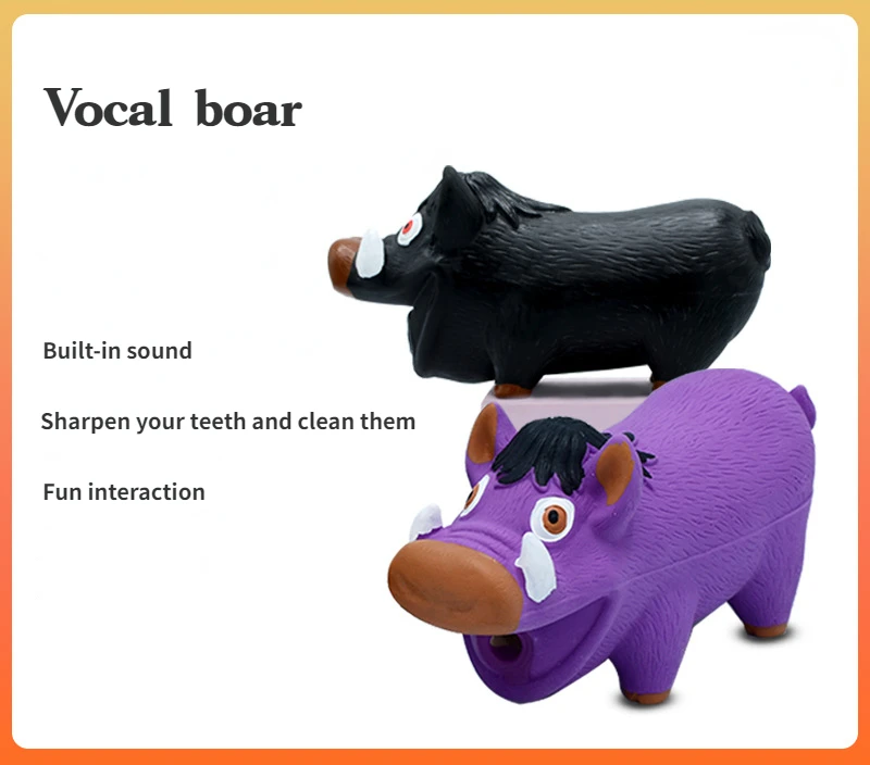 Wild boar sound toy Latex dog chew toy and squeak suitable for large and small dogs interactive toys puppy pet accessories