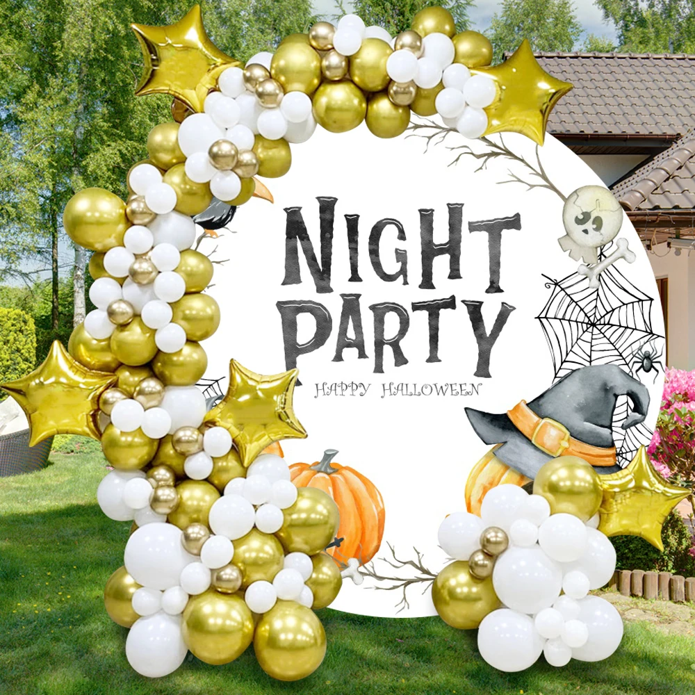 خدعة أو علاج خلفيات مستديرة للهالوين غطاء حلوى اليقطين ديكور حفلات الهالوين للأطفال خلفية دائرة لأعياد ميلاد الأطفال