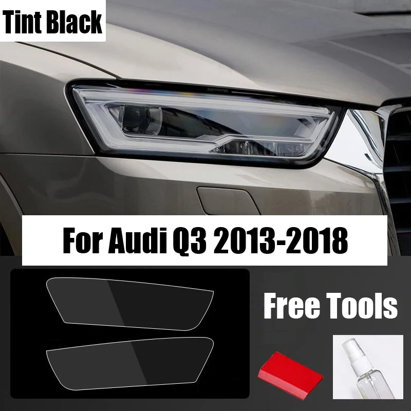 

TPU Car Front Headlights Smoke Black Protective Film Transparent Headlamps Self Healing Precut DIY Sticker For Audi Q2 Q3 Q5 Q7